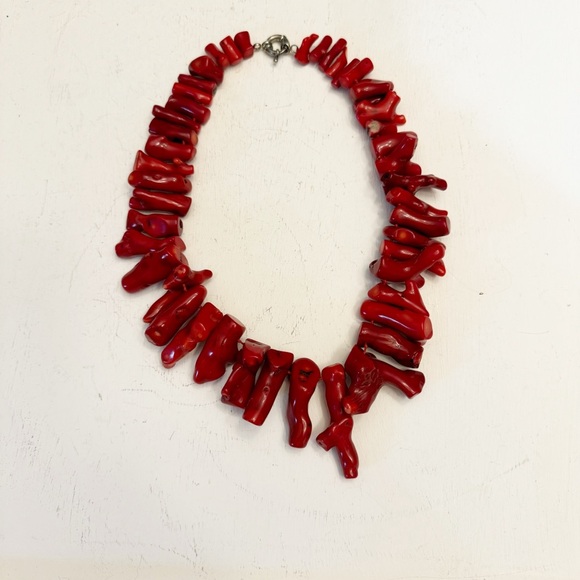 Gorgeous Old Natural Chunky Tibetan Natural Coral Rods Vintage 1990s - Picture 3 of 13